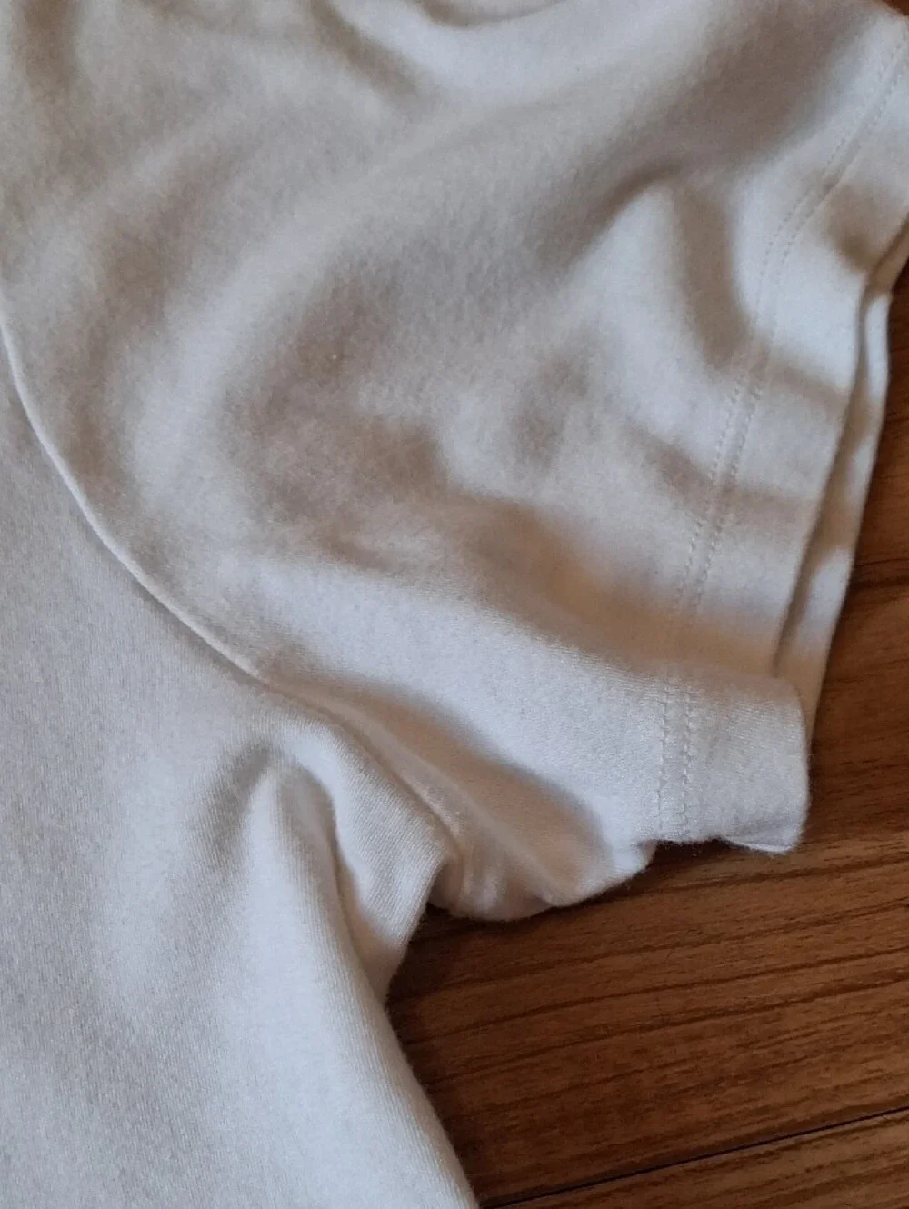 Banana Republic Men's White Long-Sleeve Mock Neck Shirt